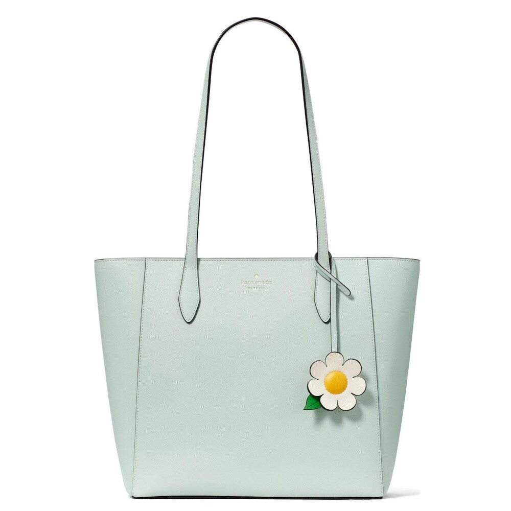 New Kate Spade Dana Saffiano Tote Crystal Blue